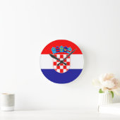 Kroatien-Flagge Runde Wanduhr (Zuhause)