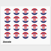Kroatien-Flagge Runder Aufkleber (Blatt)