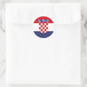 Kroatien-Flagge Runder Aufkleber (Tasche)