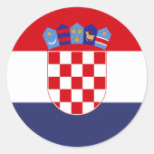 Kroatien-Flagge Runder Aufkleber (Vorderseite)