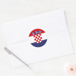 Kroatien-Flagge Runder Aufkleber