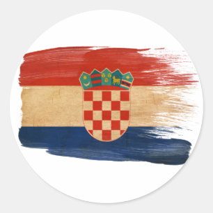 Kroatien-Flagge Runder Aufkleber