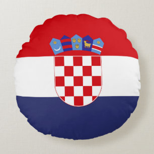 Kroatien-Flagge Rundes Kissen