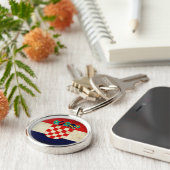 Kroatien-Flagge Schlüsselanhänger (Seite)