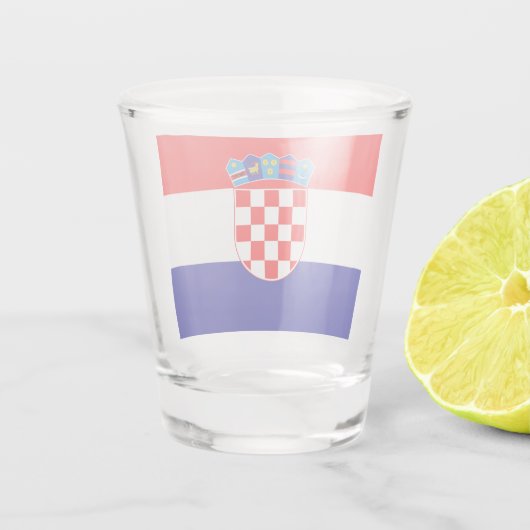 Kroatien-Flagge Schnapsglas (Rückseite)