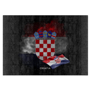 Kroatien-Flagge Schneidebrett
