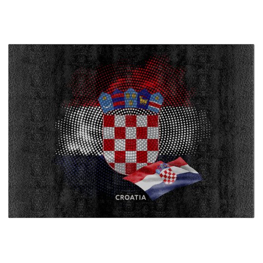 Kroatien-Flagge Schneidebrett (Vorderseite)