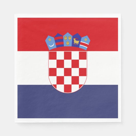 Kroatien-Flagge Serviette (Vorderseite)