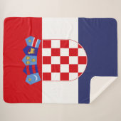 Kroatien-Flagge Sherpadecke (Vorderseite (Horizontal))