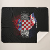 Kroatien-Flagge Sherpadecke (Vorderseite (Horizontal))