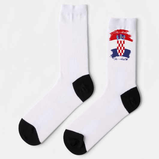 Kroatien-Flagge Socken (Linkes Detail)