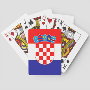 Kroatien-Flagge Spielkarten