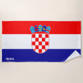 Kroatien Flagge Splendid Patriotic Strandtuch (Vorderseite)