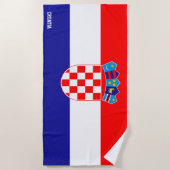 Kroatien Flagge Splendid Patriotic Strandtuch (Vorderseite)