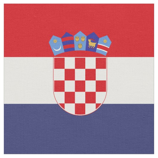 Kroatien-Flagge Stoff (Nahaufnahme)