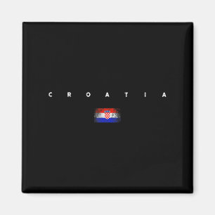 Kroatien-Flagge Stolz Vintage Retro Fußball Kroati Magnet