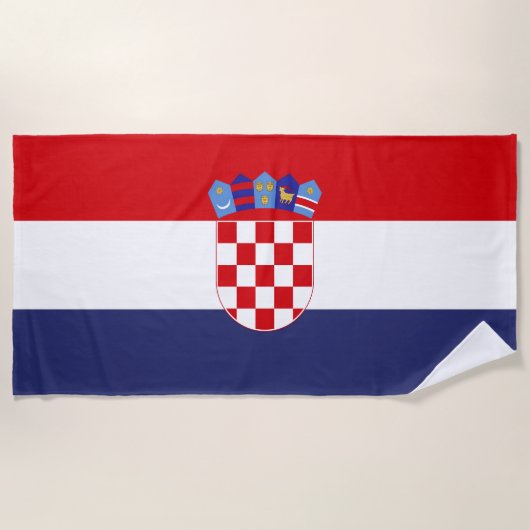 Kroatien-Flagge Strandtuch (Vorderseite)