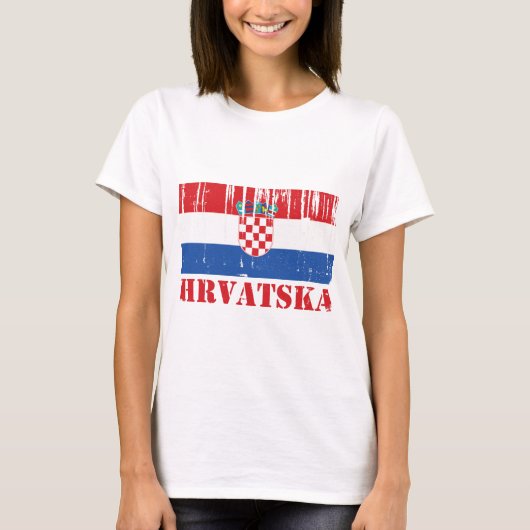 Kroatien-Flagge T-Shirt (Vorderseite)
