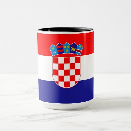 Kroatien-Flagge Tasse (Zentrum)