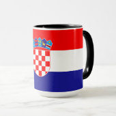 Kroatien-Flagge Tasse (VorderseiteRechts)
