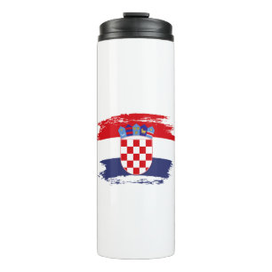 Kroatien-Flagge Thermosbecher
