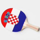 Kroatien-Flagge Tischtennis Schläger (Seitenansicht)