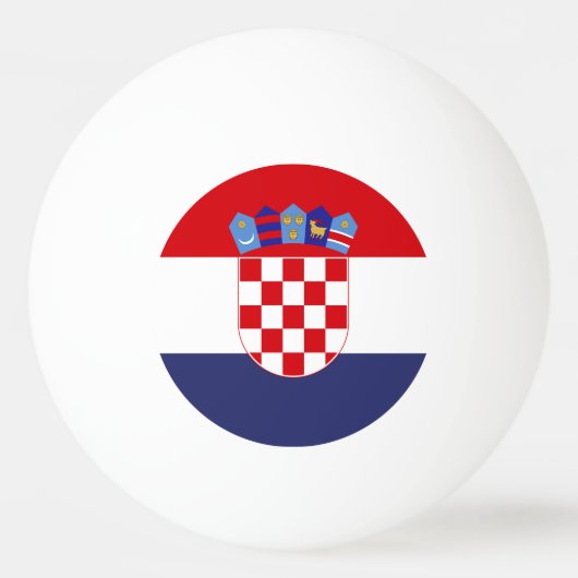 Kroatien-Flagge Tischtennisball (Vorderseite)