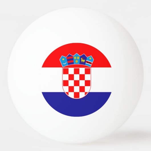 Kroatien-Flagge Tischtennisball (Vorderseite)