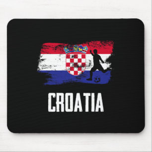 Kroatien-Flagge-Trikot kroatische Fußballmannschaf Mousepad