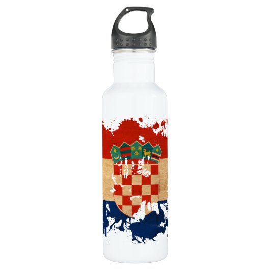 Kroatien-Flagge Trinkflasche (Vorderseite)