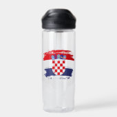 Kroatien-Flagge Trinkflasche (Rückseite)
