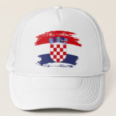 Kroatien-Flagge Truckerkappe (Vorderseite)