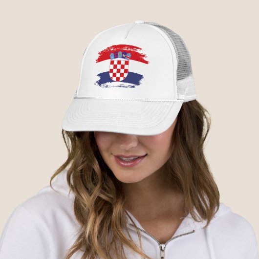 Kroatien-Flagge Truckerkappe (Beispiel)
