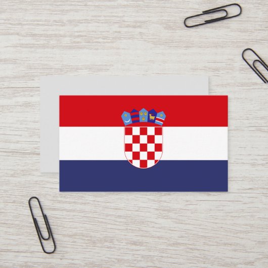 Kroatien-Flagge Visitenkarte (Vorderseite/Rückseite Beispiel)