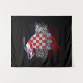 Kroatien-Flagge Wandteppich (Vorderseite (Horizontal))