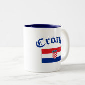 Kroatien-Flagge Zweifarbige Tasse (VorderseiteRechts)
