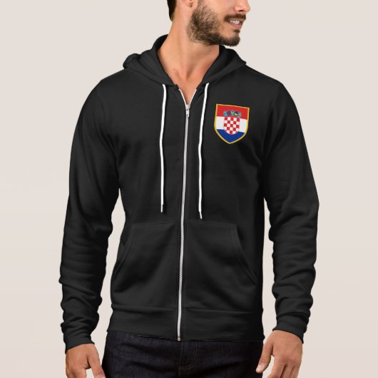 Kroatien-Flaggen-Arm Hoodie (Vorderseite)