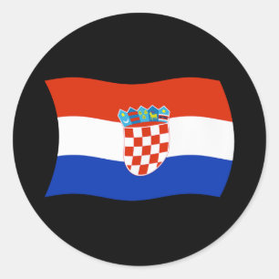 Kroatien-Flaggen-Aufkleber Runder Aufkleber