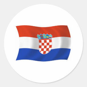 Kroatien-Flaggen-Aufkleber Runder Aufkleber