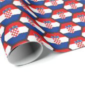 Kroatien-Flaggen-Bienenwaben-Packpapier Geschenkpapier (Rolleneckpunkt)