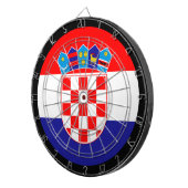 Kroatien Flaggen Dartboard & Darts / Spielbrett Dartscheibe (Vorderseite rechts)