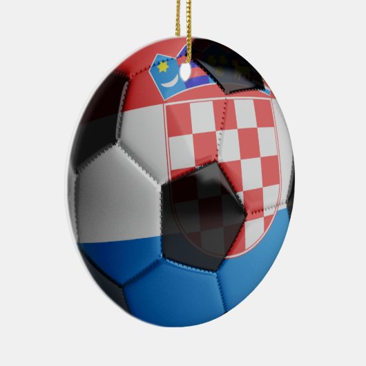 Kroatien-Flaggen-Fußball Keramik Ornament (Rechts)