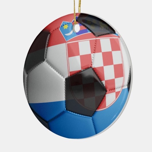 Kroatien-Flaggen-Fußball Keramik Ornament (Links)