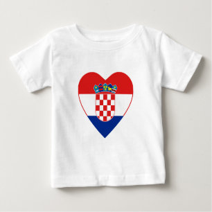 Kroatien-Flaggen-Herz-T - Shirt