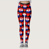 Kroatien Flaggen Herzmuster Niedliche pattern Patr Leggings (Vorderseite)