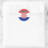 Kroatien Flaggen HR Hrvatska Runder Aufkleber (Tasche)