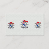 Kroatien-Flaggen-Karte 2,0 Visitenkarte (Rückseite)