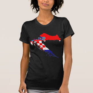 Kroatien-Flaggen-Karte T-Shirt