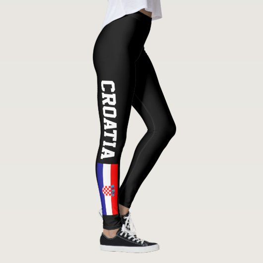 Kroatien-Flaggen-Leggings für Sport-Fitness Leggings (Rechts)