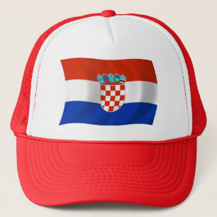 Kroatien-Flaggen-Mütze Truckerkappe